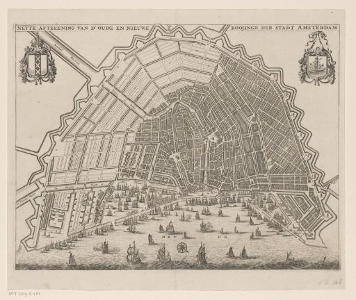 Map of Amsterdam with design for the Fourth Extension