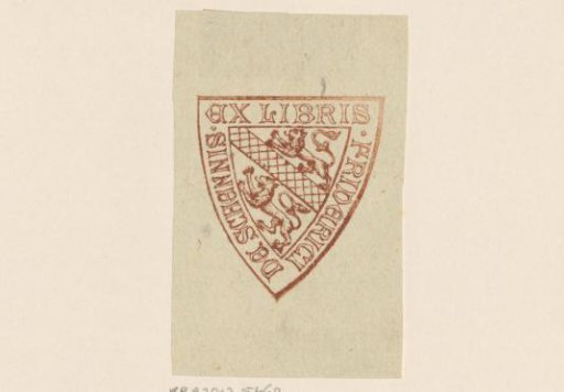 Ex libris of Friedrich von Schennis