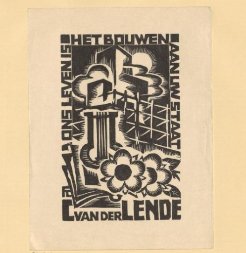 Ex libris of C. van der Lende