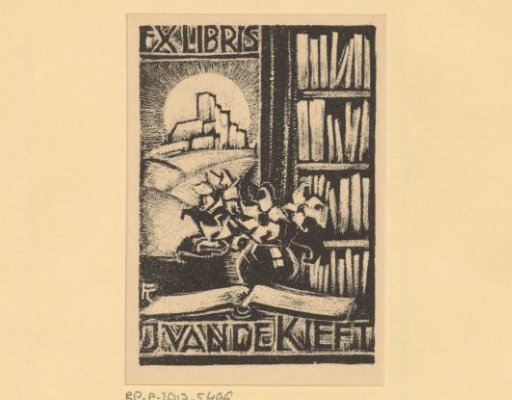 Ex libris of J. van de Kieft
