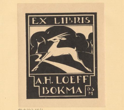 Ex libris of A.H. Loeff Bokma
