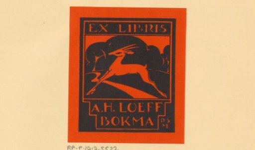 Ex libris of A.H. Loeff Bokma