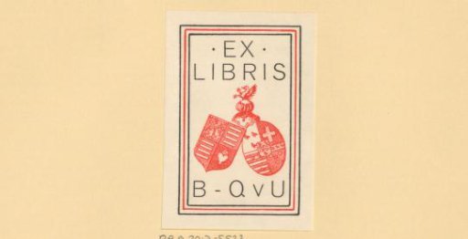 Ex libris of Miss Margaretha Beels-Quarles van Ufford