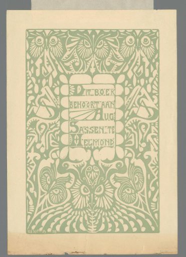 Ex libris of Aug. Sassen