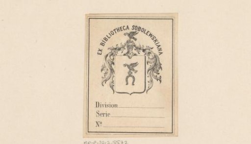 Ex libris of Sobolewski [?]