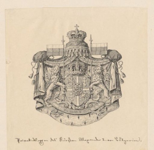 Ex libris of Alexander I of Bulgaria