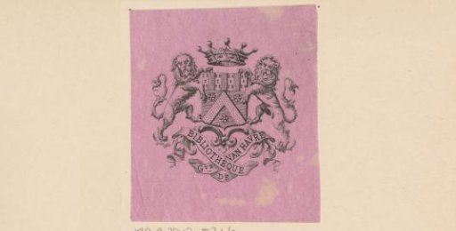 Ex libris of Gve. van Havre