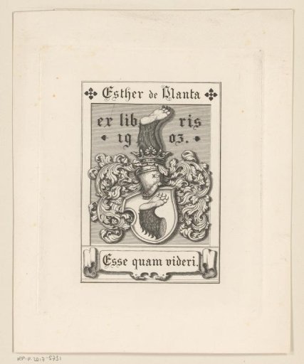 Ex libris of Esther de Olanta