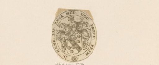 Ex libris of Henr: Ios: Rega