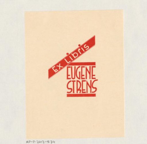 Ex libris of Eugène Strens