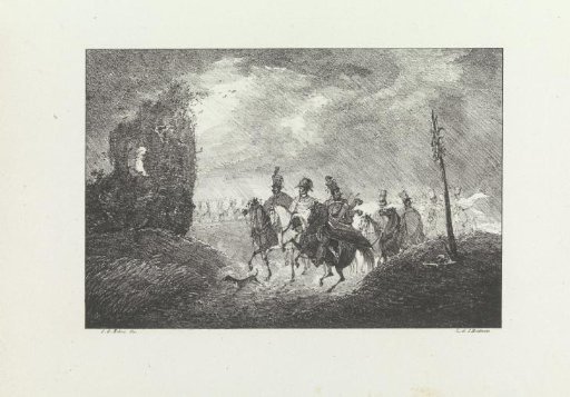 Soldiers on Horseback in the Rain
