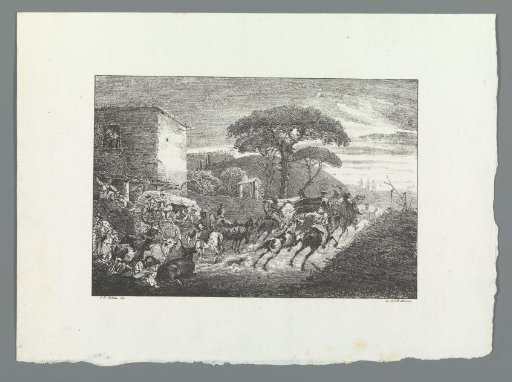 Soldiers on Horseback Departing from an Inn