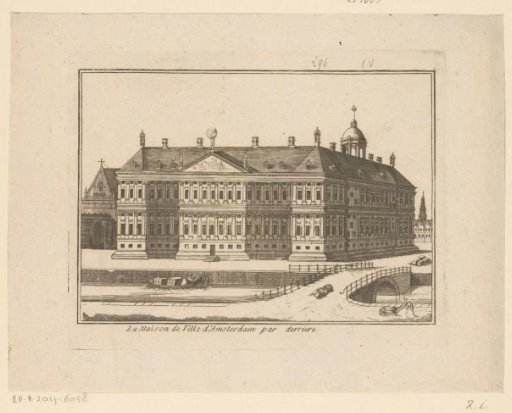 View of the Rear of the Town Hall on the Dam