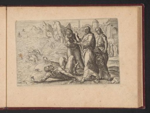 Christ heals a demoniac in the region of the Gerasenes