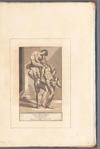 Two Men Carrying a Third Man