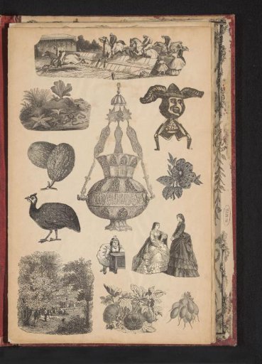 Collage of cut-out prints