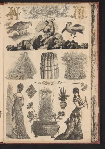 Collage of cut-out prints