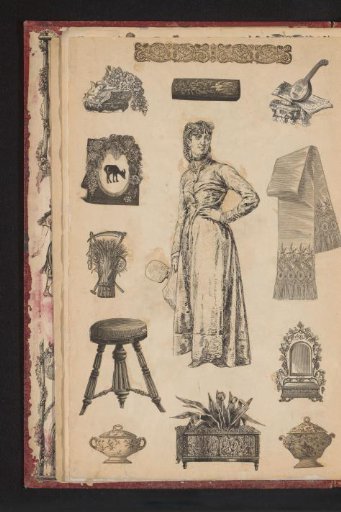 Collage of cut-out prints