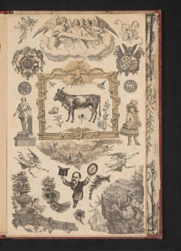 Collage of cut-out prints