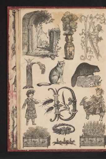 Collage of cut-out prints
