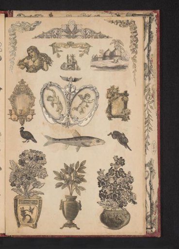 Collage of cut-out prints
