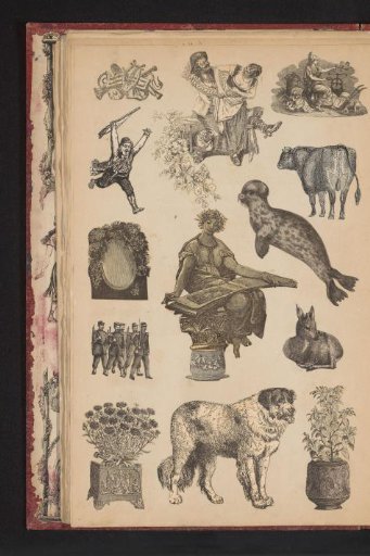 Collage of cut-out prints
