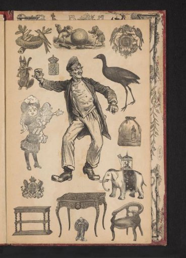 Collage of cut-out prints
