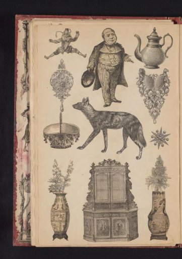 Collage of cut-out prints