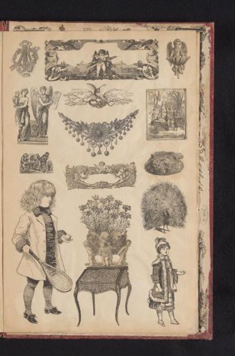 Collage of cut-out prints