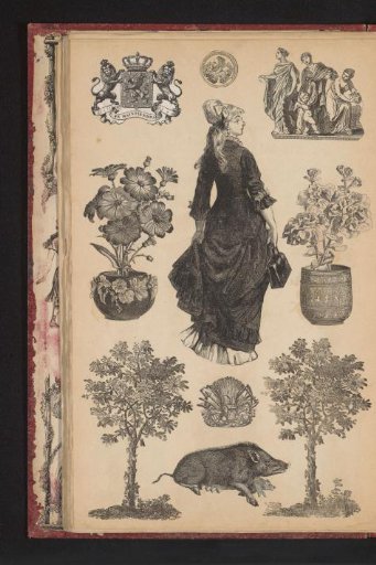 Collage of cut-out prints