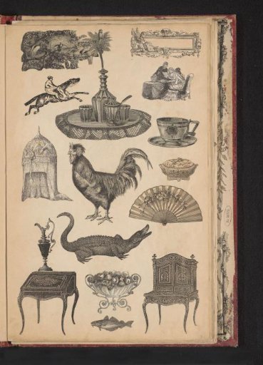 Collage of cut-out prints