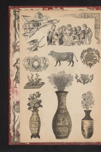 Collage of cut-out prints