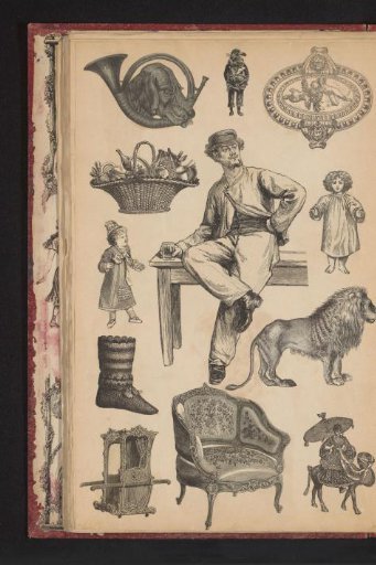 Collage of cut-out prints