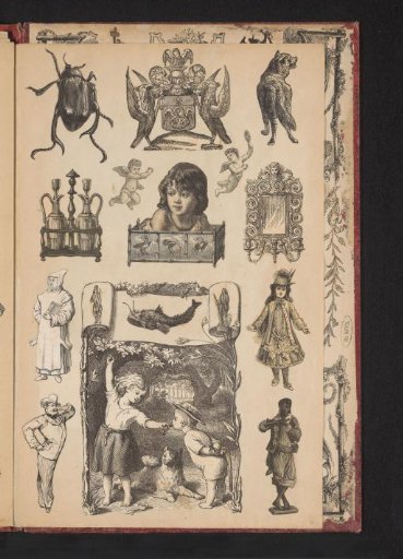 Collage of cut-out prints