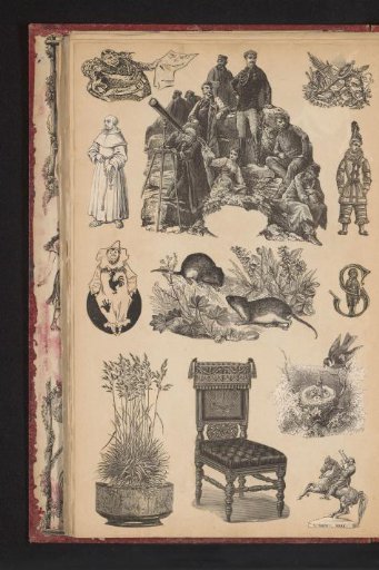 Collage of cut-out prints