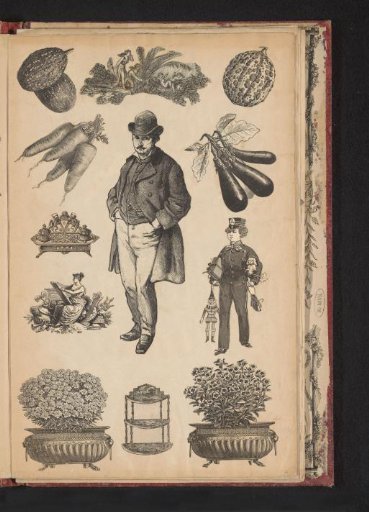 Collage of cut-out prints
