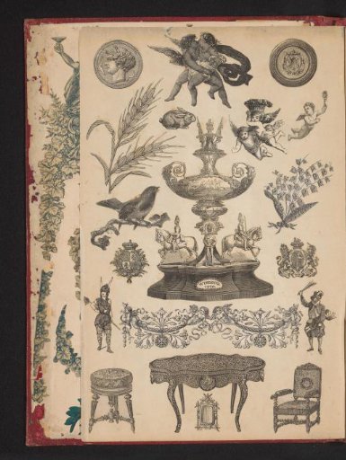 Collage of cut-out prints