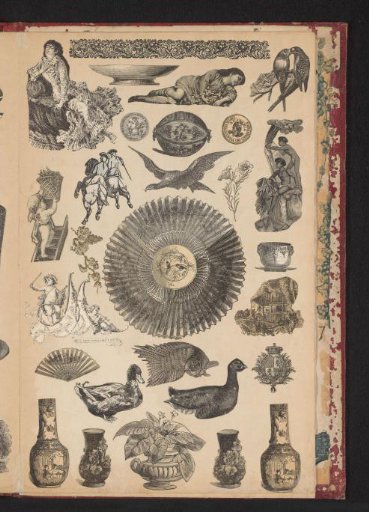 Collage of cut-out prints