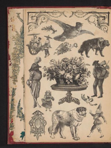 Collage of cut-out prints