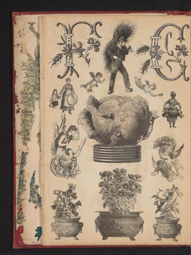 Collage of cut-out prints