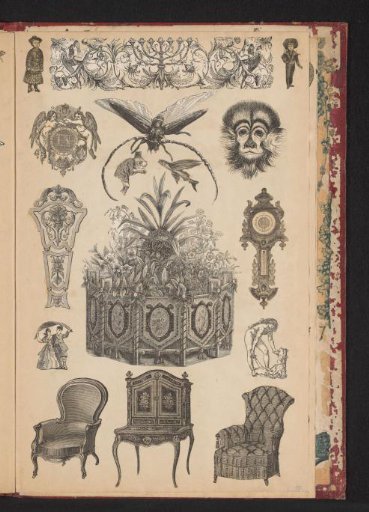 Collage of cut-out prints
