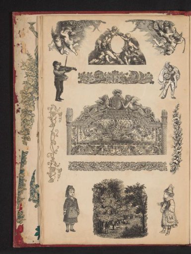 Collage of cut-out prints