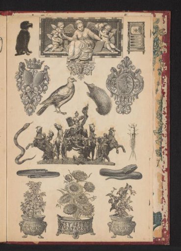 Collage of cut-out prints