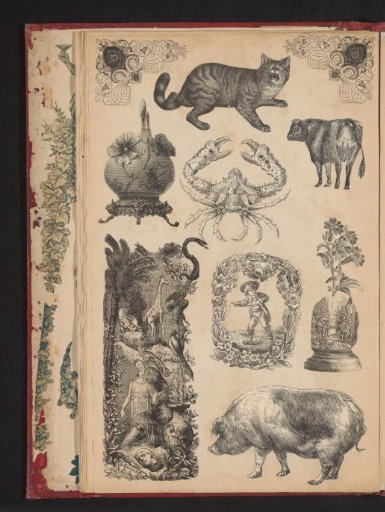 Collage of cut-out prints