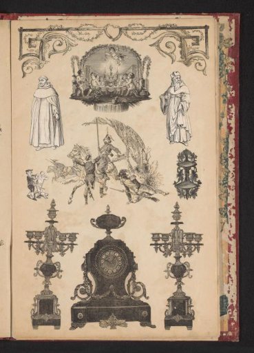 Collage of cut-out prints
