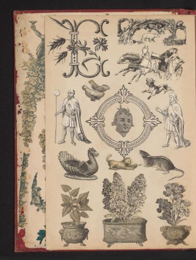 Collage of cut-out prints