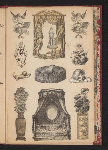 Collage of cut-out prints