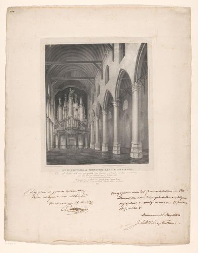 Interior of the Sint-Lievensmonsterkerk in Zierikzee, before the fire of 1832