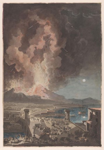 Eruption of Mt Vesuvius, Seen from the Ponte della Maddalena in Naples