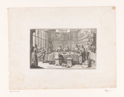 Family of Dietrich Meyer at the table